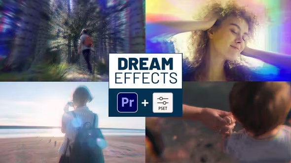 【PR模板/预设】迷幻眩晕朦胧梦境棱镜重影视觉特效预设 Dream Effects for Premiere Pro