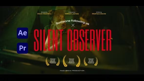 【AE/PR模板】20组简约优雅精美电影海报标题设计文本动画 Film Titles