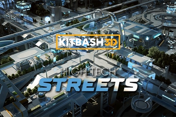 【材质模型】高科技全息玻璃仪表街道通信实验室轨道舱科研道具3D贴图材质模型 KitBash3D – High Tech Streets