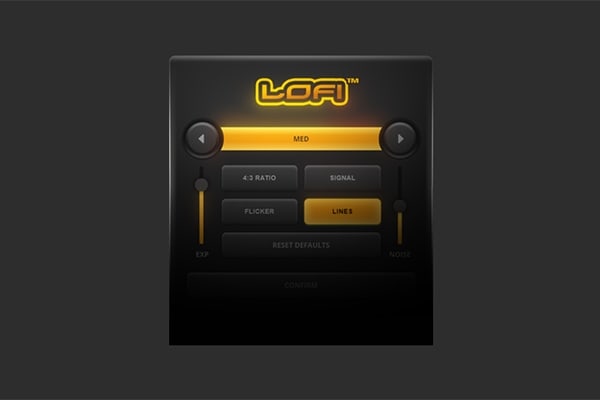 【AE脚本】复古闪烁信号失真噪点视觉生成特效 FredPelle – LoFi Plugin 汉化版