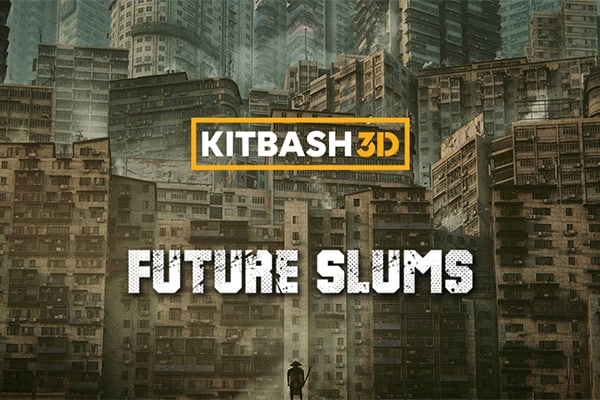 【材质模型】棚户区平民窟废墟破旧街道建筑科幻反乌托邦世界3D贴图材质模型 KitBash3D – Future Slums