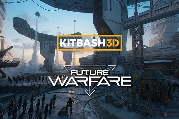 【材质模型】未来科幻军事基地尖端武器工业装备战争堡垒建筑设施3D贴图材质模型 KitBash3D – Future Warfare