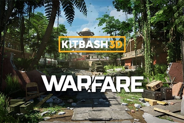 【材质模型】战争前线破壁残垣军事基地战车装备武器医疗阵地场景3D贴图材质模型 KitBash3D – Warfare