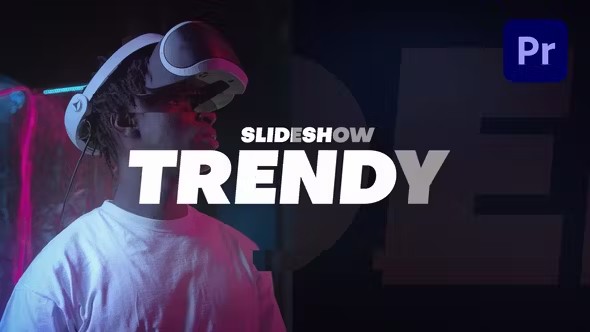 【PR模板】潮流动感快节奏幻灯片多屏切换过渡图文开场展示动画(含模板音乐) Slideshow – Slideshow Promo