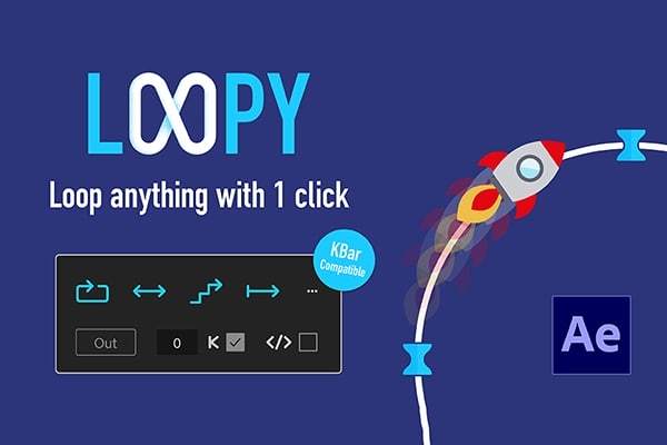 【AE脚本】一键生成关键帧路径循环动画工具 Loopy v1.2.3 汉化版