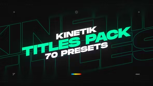 【AE模板】70个动感时尚创意动态文字标题动画预设 Kinetic Titles