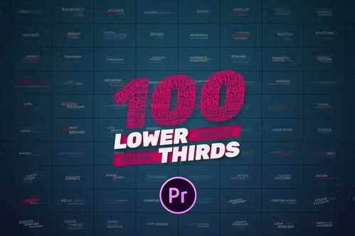 【PR模板】101个现代时尚简约文字标题字幕条动画 Lower Thirds Pack MOGRT