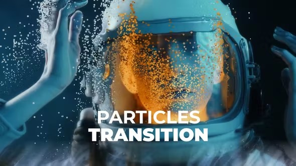 【达芬奇模板】粒子溶解消散效果视频转场预设 Particles Transition