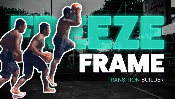 【达芬奇模板】视频人物冻结定格静帧介绍展示转场预设 Animated Freeze Frame Transitions