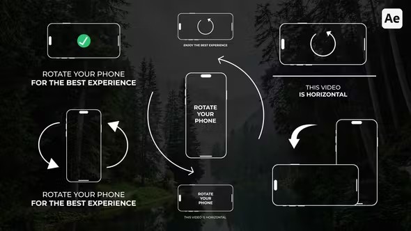 【AE模板】创意手机翻转效果演示动画 Rotate Your Phone