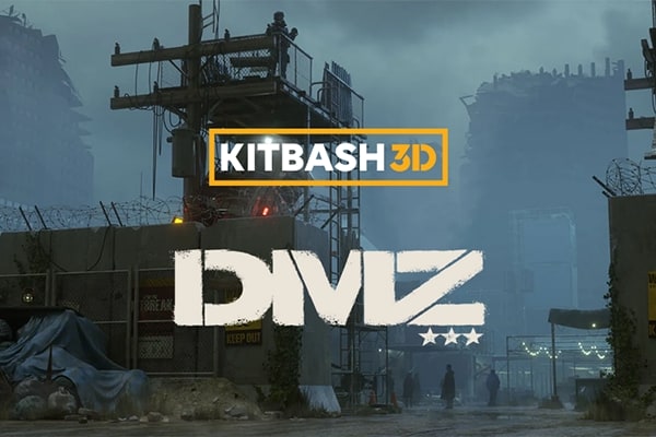 【材质模型】边境领地隔离区路障铁丝网补给站露宿营地农场建设工地3D贴图材质模型 KitBash3D – DMZ