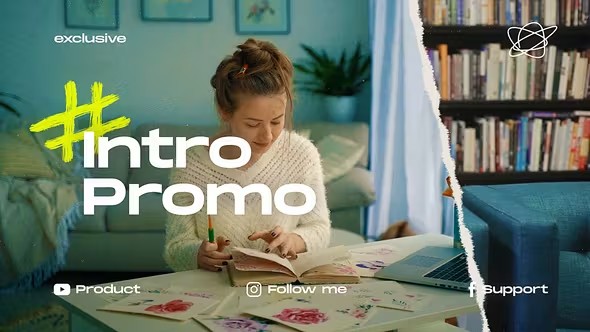 【AE模板】时尚宣传片个人视频Vlog作品开场宣传介绍展示动画 Intro Promo