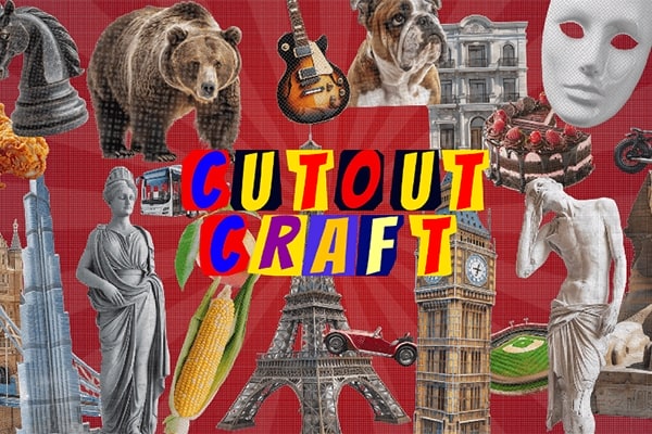 【AE模板/脚本】2000种创意建筑人物蔬菜瓜果鸟兽植物交通日常元素剪贴画定格拼贴动画 Cutout Craft