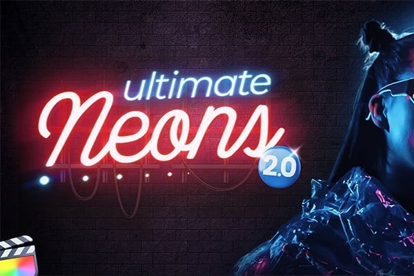 【FCPX插件】71个舞台霓虹灯光效果文字标题LOGO图形动画预设 Century Creatives – Ultimate Neons v2.0 汉化版