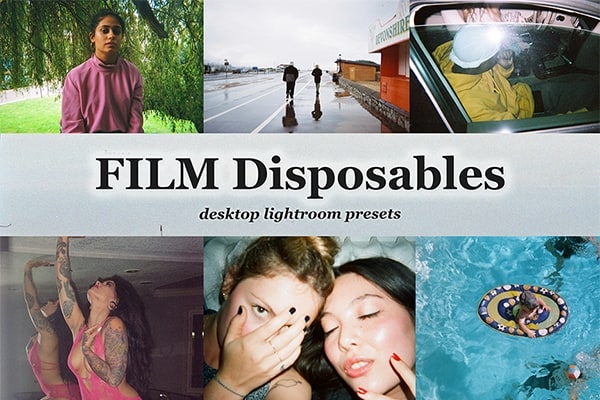 【LR预设】31款梦幻复古柔和褪色经典一次性胶卷相机人像旅拍摄影调色LR预设 Disposable Film Cameras – Analog Film Lightroom Presets