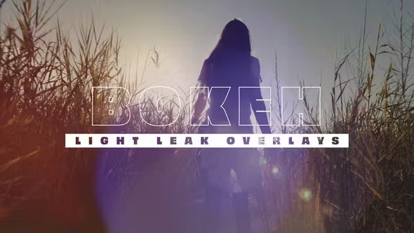 【AE模板】唯美优雅镜头光斑漂亮炫光叠加动画(含模板音乐) light Bokeh Dust Particles Color Overlays V2