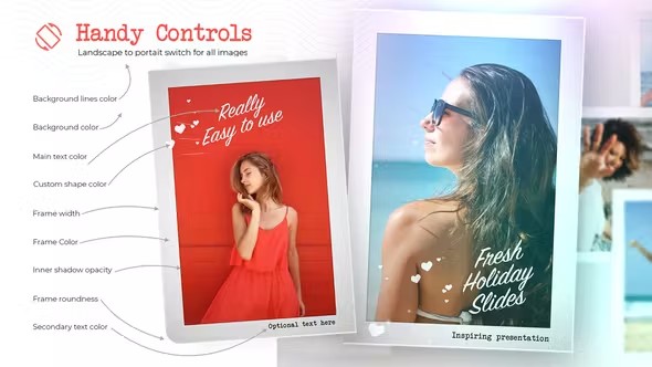 【PR模板】梦幻时尚假期旅行爱情回忆相册幻灯片动画 Fresh Holiday Slideshow