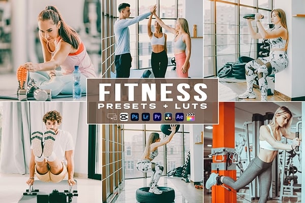 【调色预设】4款明亮健康日常健身运动照片摄影调色预设 Fitness Luts Video Premiere Pro