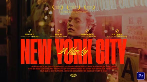 【PR模板】6款时尚欢快电影片头字幕片名标题动画 Happy Cinematic Titles