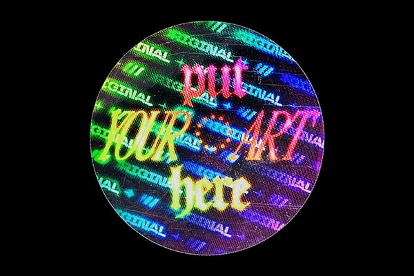 【PS样机】全息镭射渐变不干胶标签贴纸样机生成器 Design syndrome – Holographic Sticker Generator