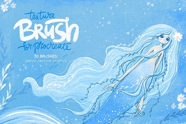 【Procreate笔刷】30支铅笔绘画纹理图章素描插画Procreate笔刷  Texture Brushes for Procreate