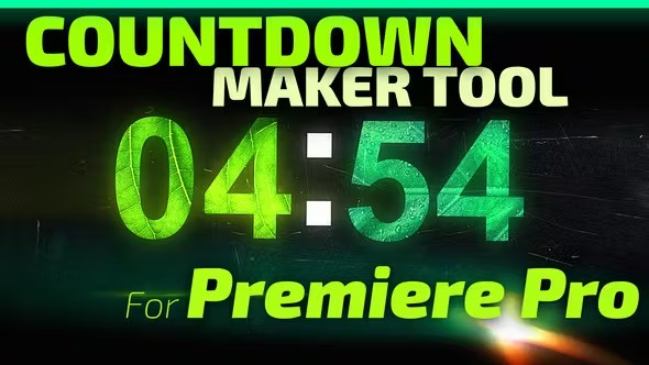 【PR模板】创意视频广播电影数字倒计时动画 Countdown Maker Tool