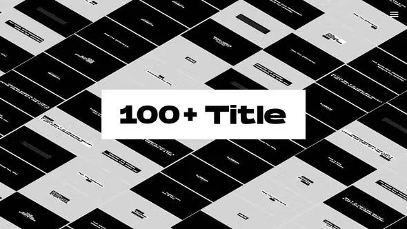 【PR模板】100个动感时尚文字标题字幕条动画 Text Title Pack