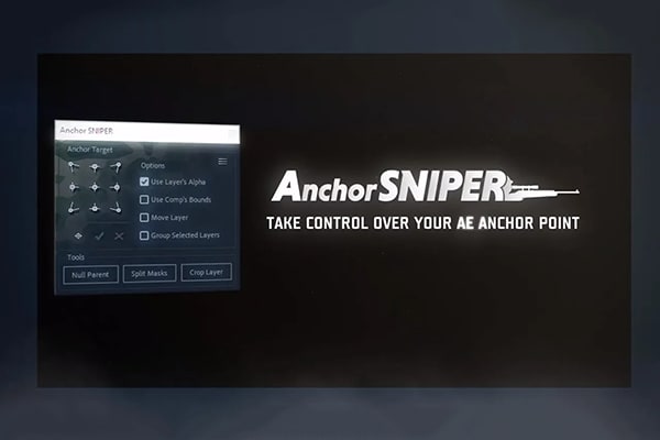 【AE脚本】图层锚点中心点位置快速对齐排列工具 Anchor Sniper v1.0 + 使用教程