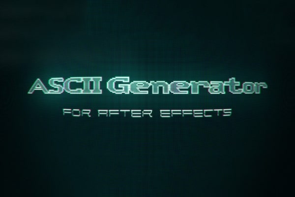 【AE脚本】文字图层生成复古编码特效动画 ASCII Generator v1.3