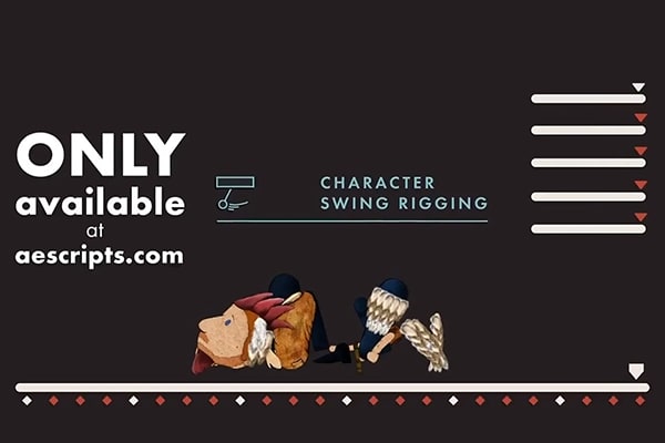 【AE脚本】MG卡通人物角色骨骼绑定动画工具 Character Swing Rigging v1.5.6 +使用教程