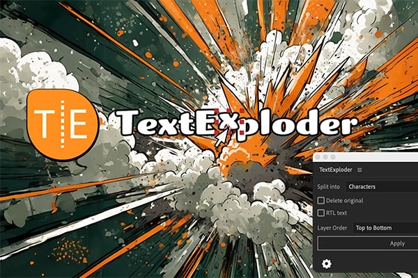 【AE脚本】文字分割分离成单独图层工具 TextExploder v3.0.003 汉化版 +使用教程