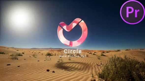 【PR模板】简洁创意沙漠背景LOGO徽标品牌展示动画 Desert Bliss Logo for Premiere Pro