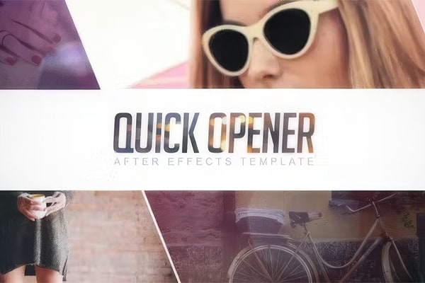 【AE模板】简洁时尚动态视频开场宣传动画 Quick Opener