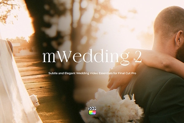 【FCPX插件】56个爱情婚礼纪录片摄影MV视频剪辑调色转场文字标题排版动画工具包 motionVFX – mWedding 2 汉化版