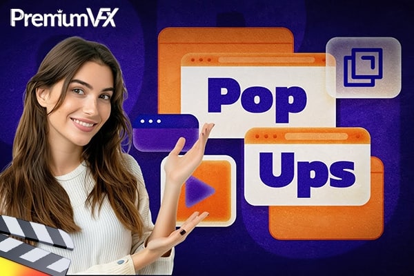 【FCPX插件】30个视频弹窗画中画信息突出介绍动画 PremiumVFX – PopUps 汉化版