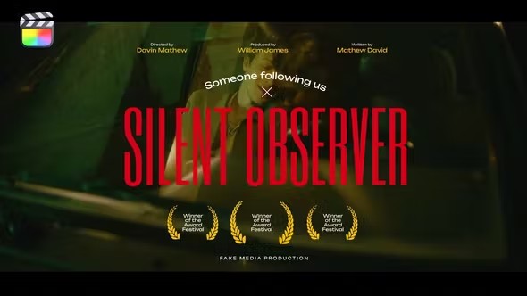 【FCPX插件】53个简约优雅电影海报文字标题封面设计排版动画 Film Titles 汉化版