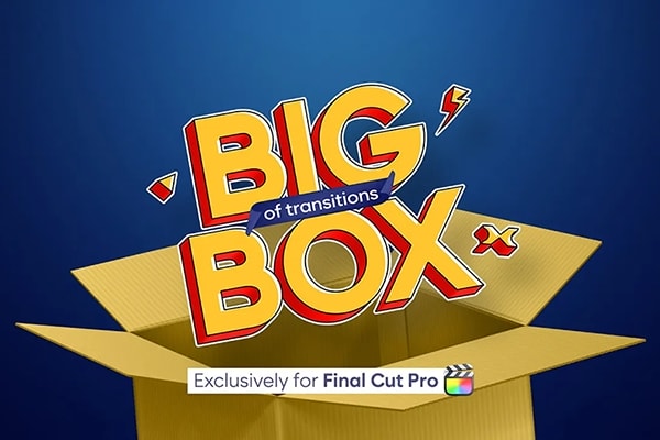 【FCPX插件】230个创意图形表情3D翻转移动缩放故障闪光转场预设 Century Creatives – Big Box of Transitions 汉化版