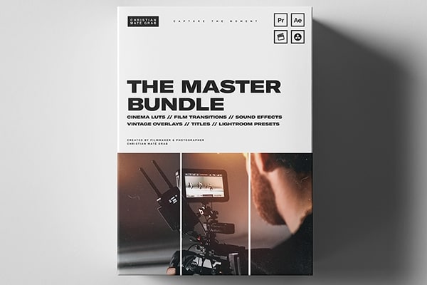 【4K视频素材】350+电影视频剪辑胶片刻录叠加特效调色转场音效预设素材包 Christian Mate Grab – The Master Bundle