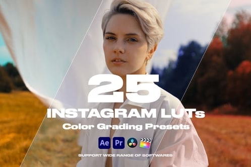 【调色预设】25个社交媒体旅行博客Vlog视频照片摄影调色LUT预设 Colorify Instagram LUTs