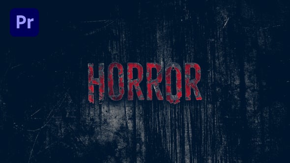 【PR模板】恐怖悬疑电影预告片片头开场动画 Horror Titles