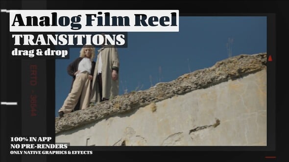 【PR模板】14种怀旧复古老电影胶片幻灯片转场动画 Analog Film Slide Transitions