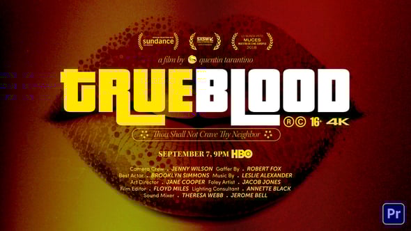 【PR模板】6款复古大气时尚电影片名标题版式动画 October Cinematic Titles