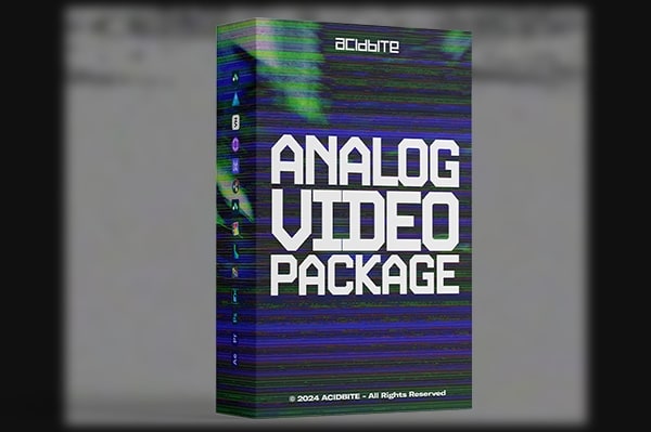 【视频素材】50+复古90年代VCR家庭录像机故障毛刺噪点取景器画面叠加特效视频素材 Acidbite – Analog Video Package