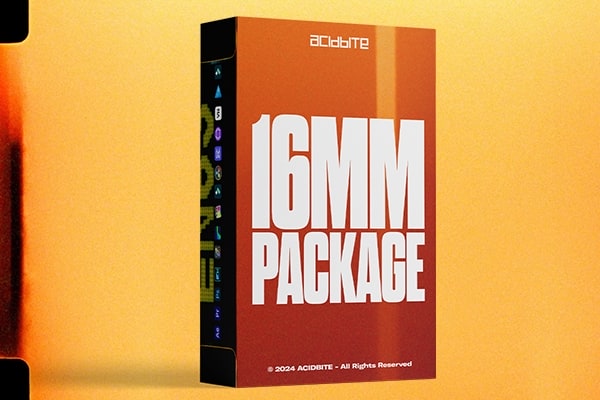 【4K视频素材】31个模拟16毫米电影胶片颗粒灼烧污垢划痕叠加特效 Acidbite – 16MM Package