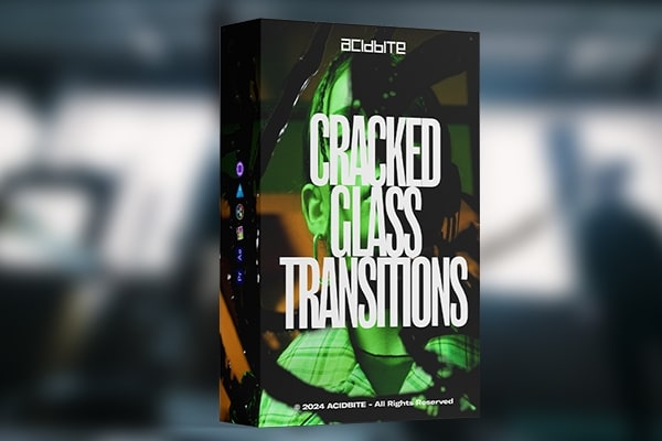 【4K视频素材】17个逼真的破裂玻璃碎片转场特效动画 Acidbite – Cracked Glass Transitions