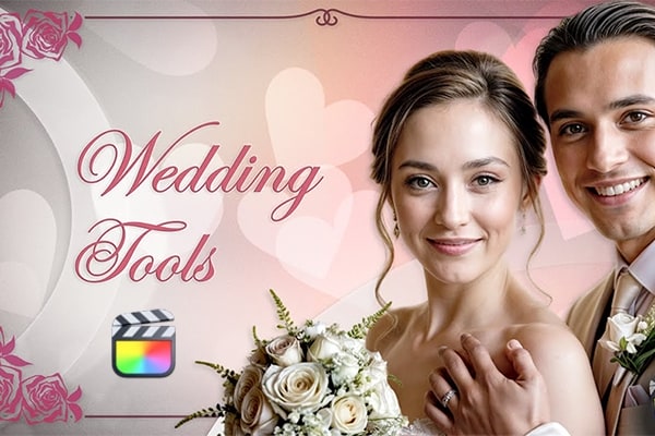 【FCPX插件】36个优雅浪漫爱情婚礼视频效果转场字幕工具包 Motion Galaxy – Wedding Tools 汉化版