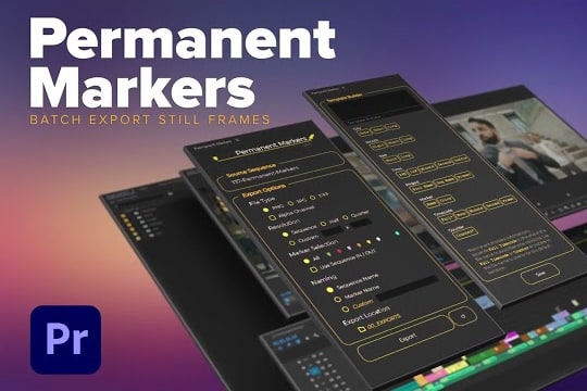 【PR脚本】快速批量导出时间轴标记位置静帧图片 Permanent Markers for Premiere Pro v1.0.3 汉化版