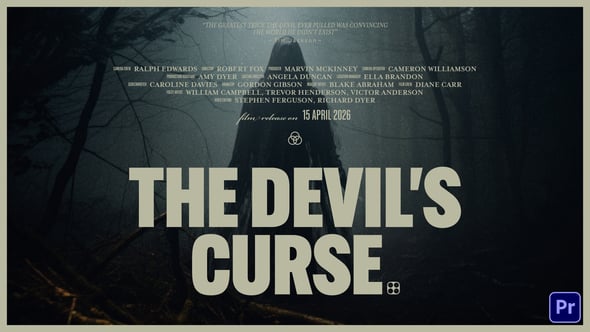 【PR模板】6款恐怖悬疑电影片名标题排版动画 Horror Cinematic Titles