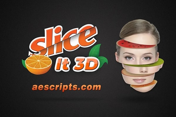 【AE脚本】创意3D图形水果切片效果动画脚本 Slice It 3D v1.1.2 汉化版 +使用教程
