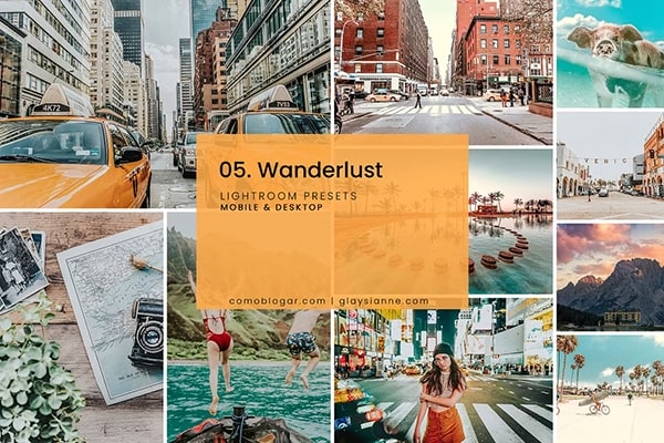 【LR预设】8款时尚旅行漫游随拍生活摄影后期调色Lightroom预设 05. Wanderlust Blogger Presets